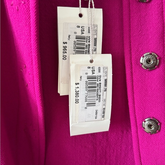 NWT ARMANI COLLEZIONE DRESS W JACKET size 8, Magenta - Picture 5 of 16